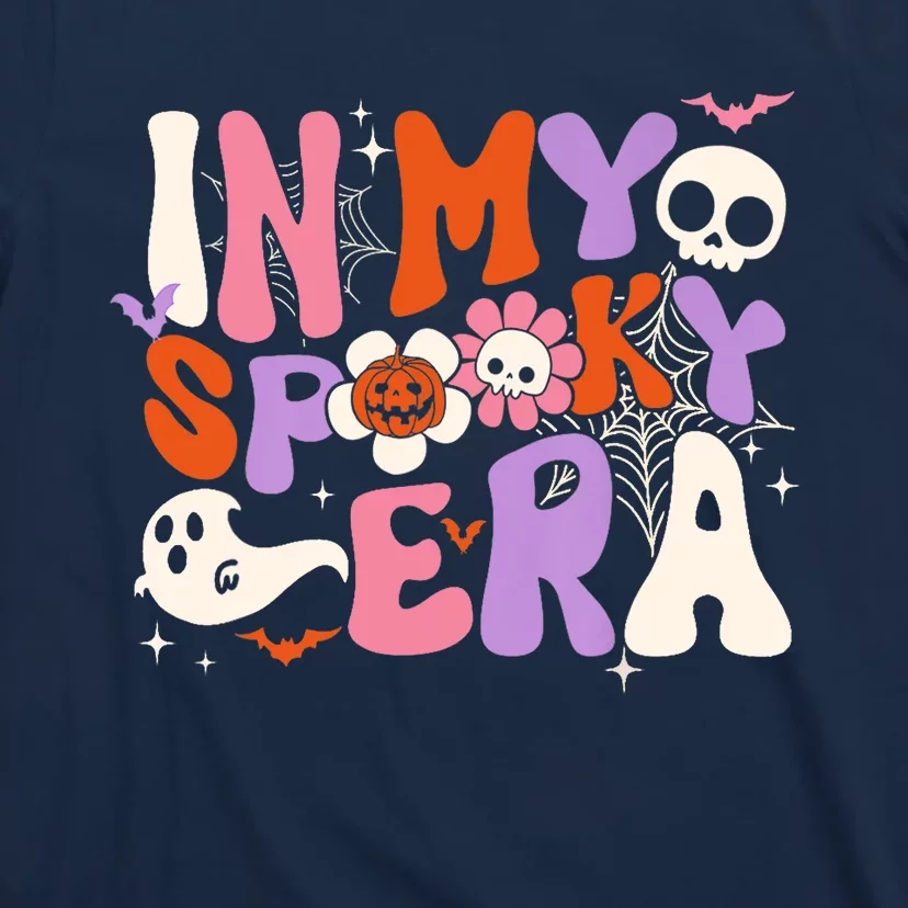 Scary Horror Ghost Groovy In My Spooky Era Retro Halloween T-Shirt