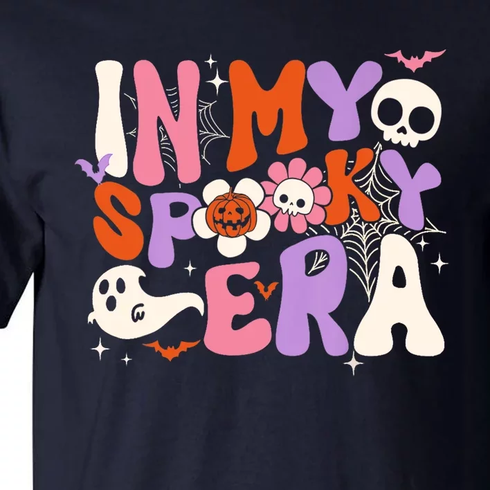 Scary Horror Ghost Groovy In My Spooky Era Retro Halloween Tall T-Shirt