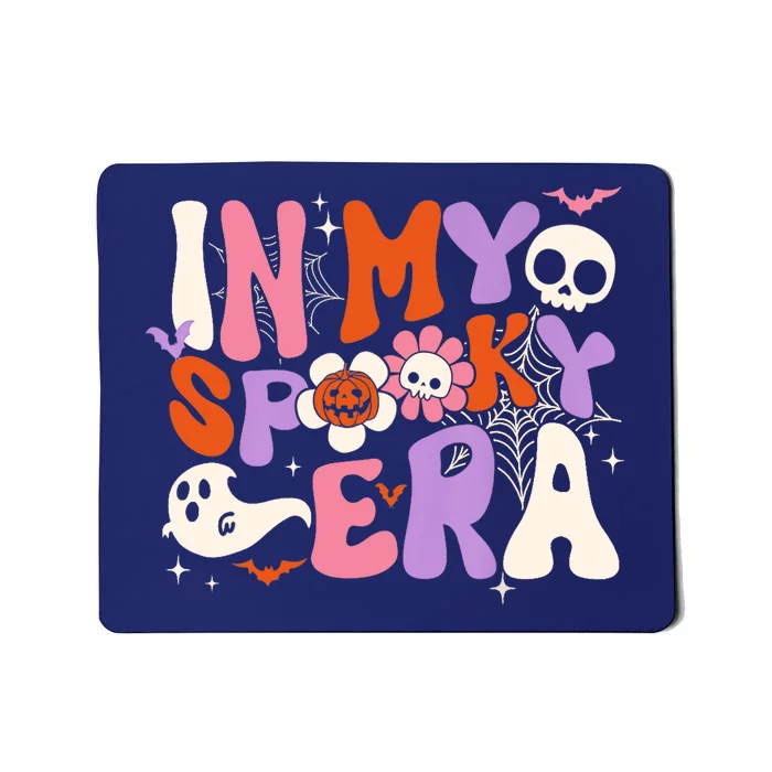 Scary Horror Ghost Groovy In My Spooky Era Retro Halloween Mousepad