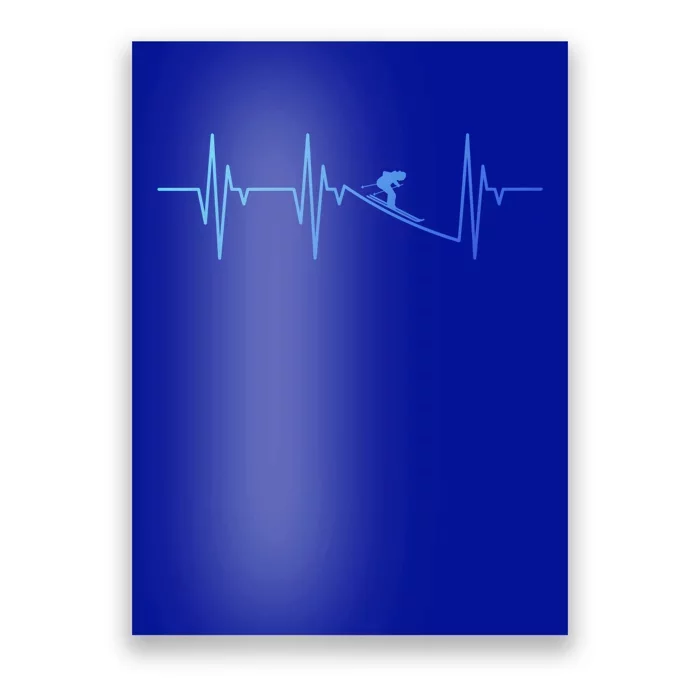 Skier Heartbeat Gift Ski Instructor Skiing Winter Sports Funny Gift Poster