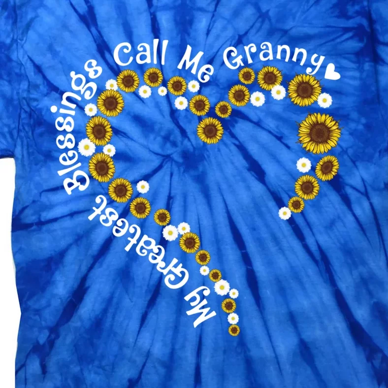 Sunflower Heart Granny My Greatest Blessing Classic Funny Gift Tie-Dye T-Shirt