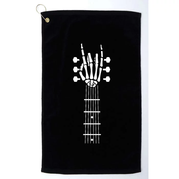 Skeleton Hand Guitar Costume Cool Easy Halloween Gift Platinum Collection Golf Towel