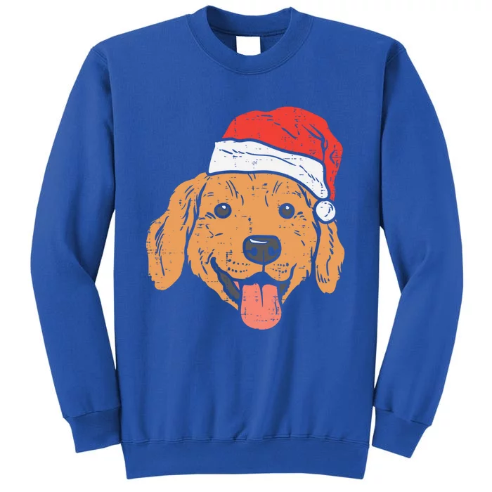 Santa Hat Golden Retriever Christmas Xmas Pj Dog Lover Owner Gift Sweatshirt