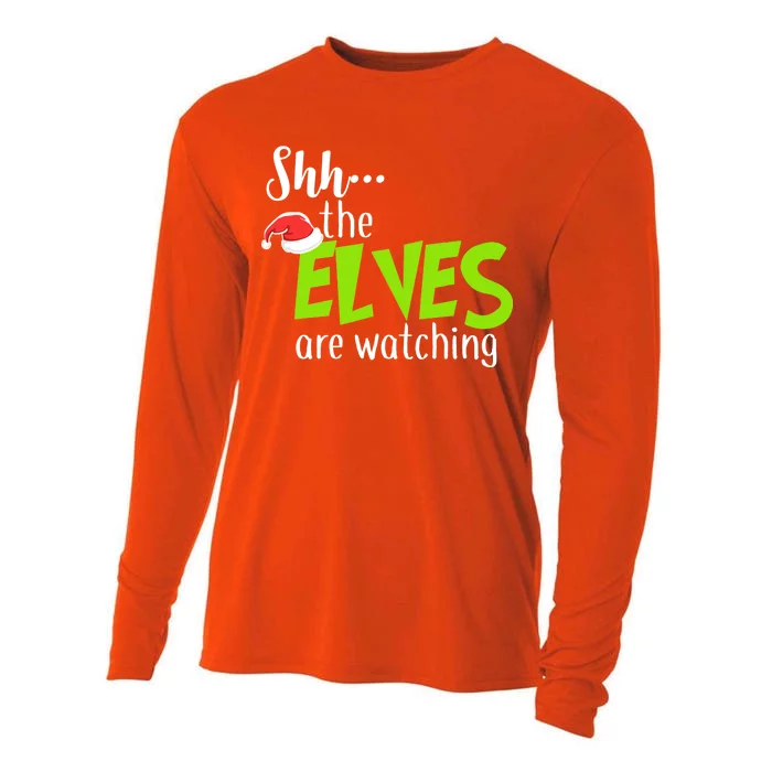 Shh The Elves Are Watching Cooling Performance Long Sleeve Crew