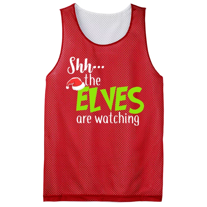 Shh The Elves Are Watching Mesh Reversible Basketball Jersey Tank