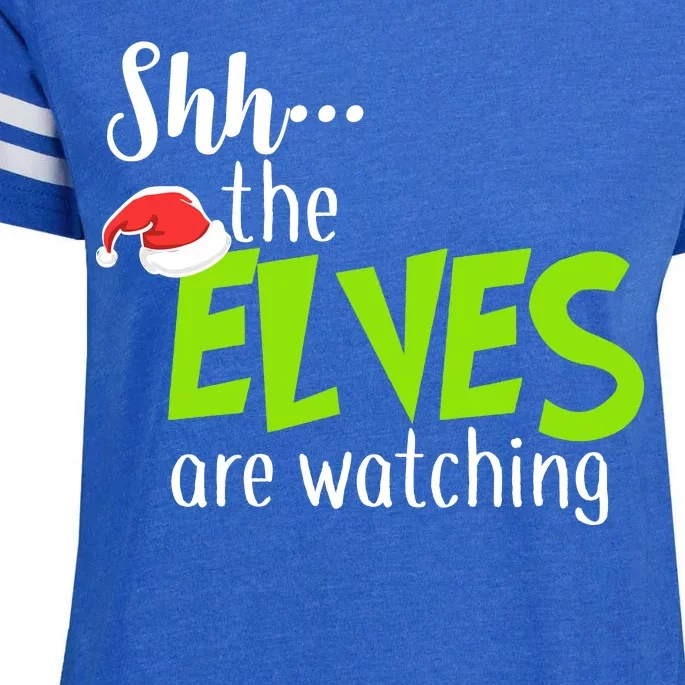 Shh The Elves Are Watching Enza Ladies Jersey Football T-Shirt