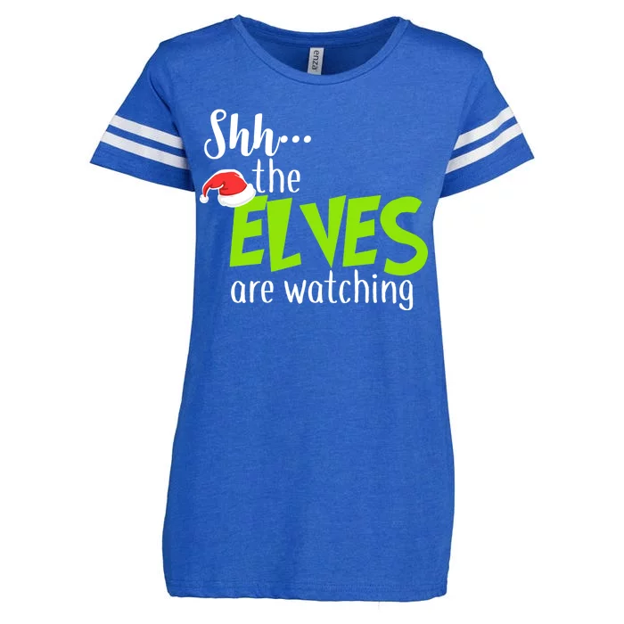 Shh The Elves Are Watching Enza Ladies Jersey Football T-Shirt