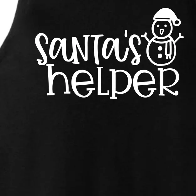 Santas Helper Holiday Gift Ladies Tri-Blend Wicking Tank