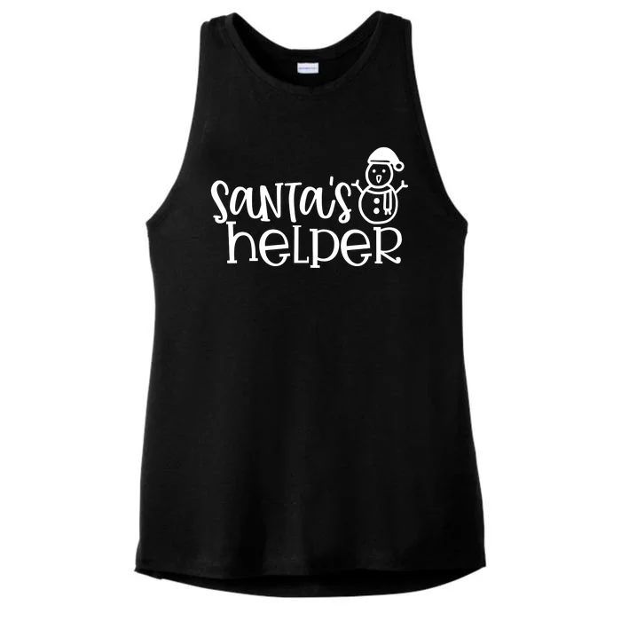 Santas Helper Holiday Gift Ladies Tri-Blend Wicking Tank