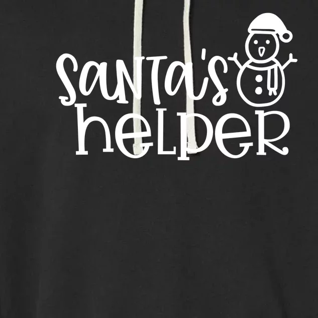 Santas Helper Holiday Gift Garment-Dyed Fleece Hoodie