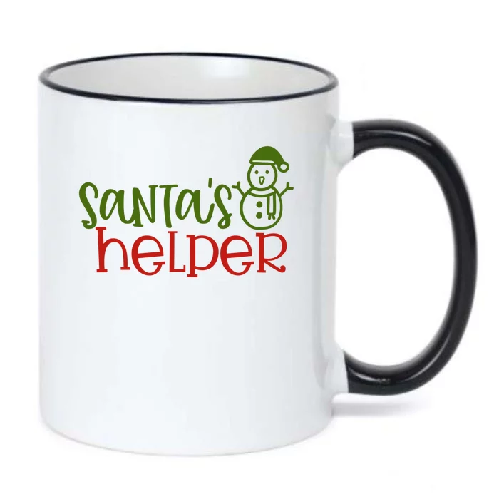 Santas Helper Holiday Gift Black Color Changing Mug