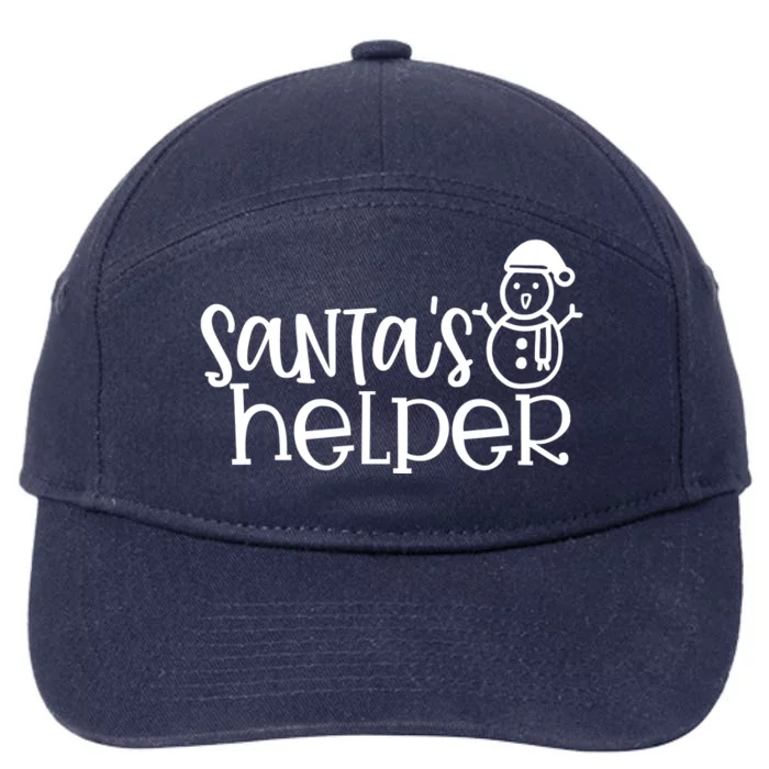 Santas Helper Holiday Gift 7-Panel Snapback Hat