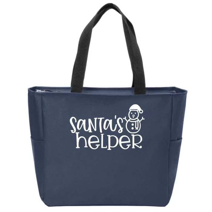 Santas Helper Holiday Gift Zip Tote Bag