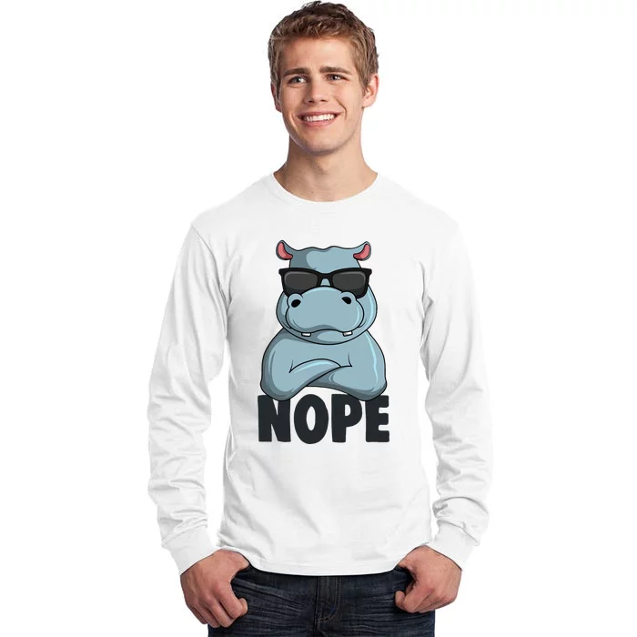 Stubborn Hippo Hippopotamus Tall Long Sleeve T-Shirt