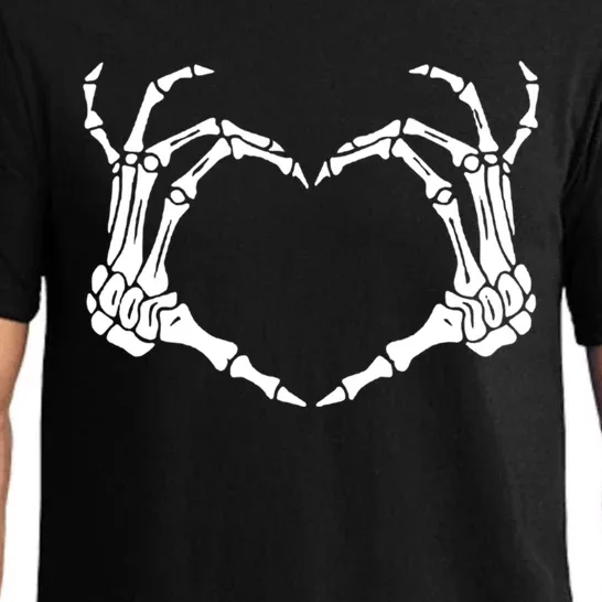 Skeleton Hand Heart Sign Bones Costume Halloween Party Gift Pajama Set