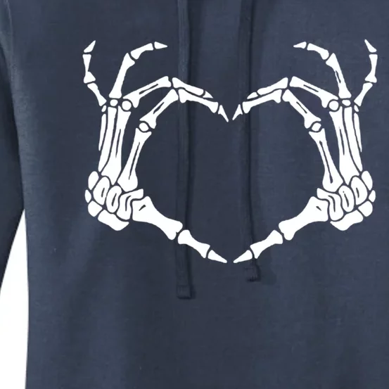 Skeleton Hand Heart Sign Bones Costume Halloween Party Gift Women's Pullover Hoodie