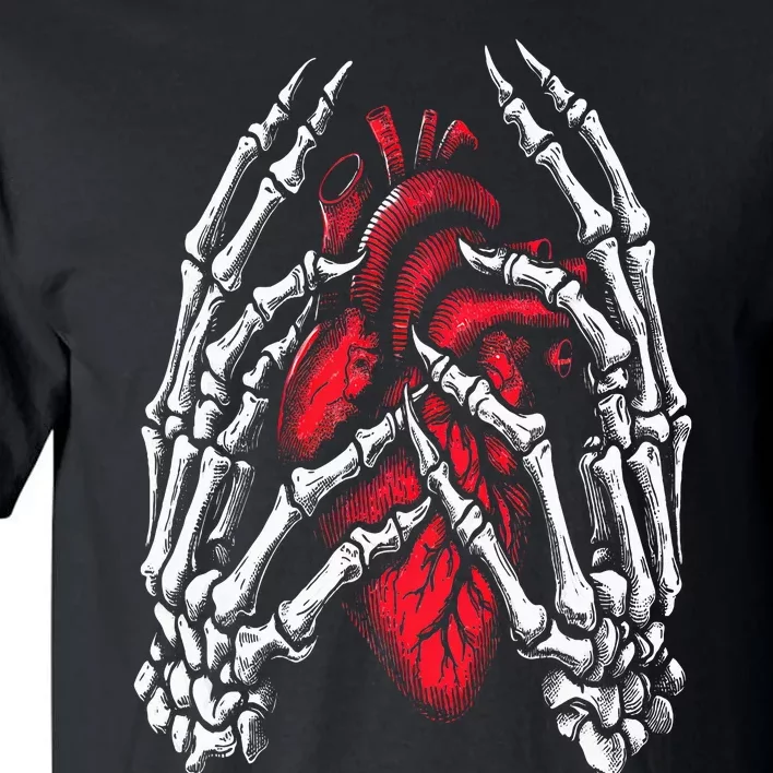 Skeleton Hands Holding Heart Halloween Costume Tall T-Shirt