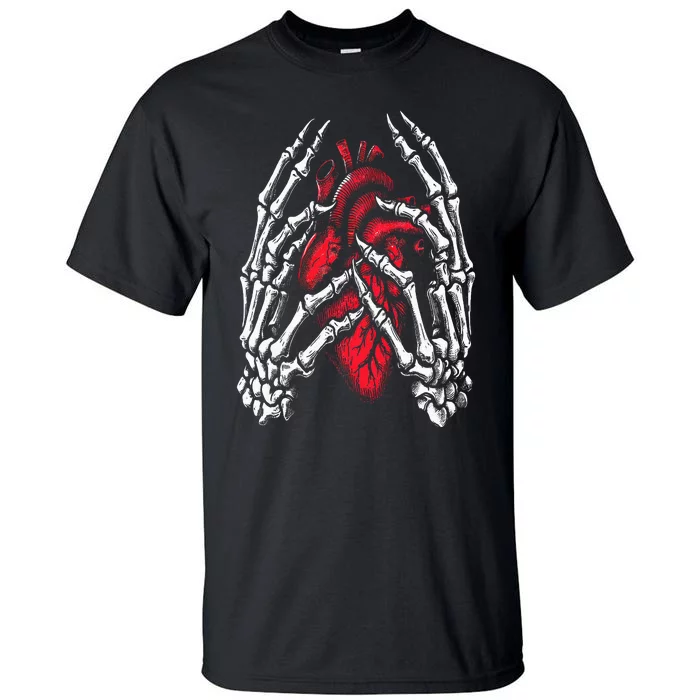 Skeleton Hands Holding Heart Halloween Costume Tall T-Shirt