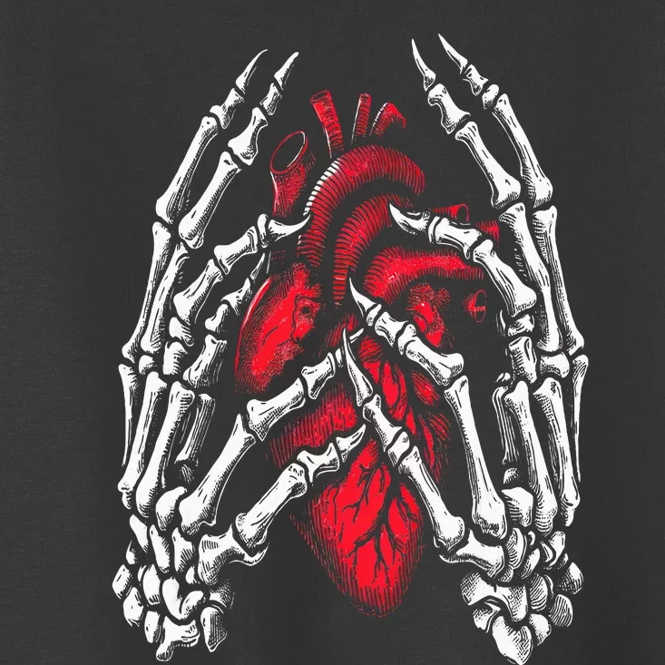 Skeleton Hands Holding Heart Halloween Costume Toddler T-Shirt