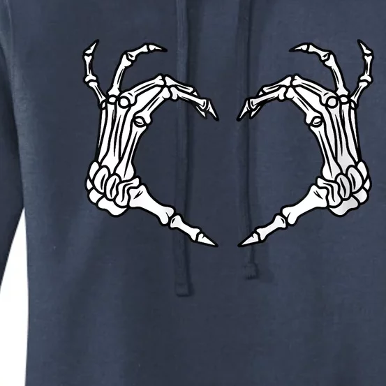 Skeleton Heart Hands Halloween Costume Gift Women's Pullover Hoodie