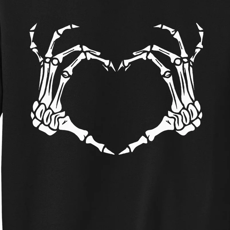 Skeleton Hand Heart Halloween Funny Bones Love Sweatshirt