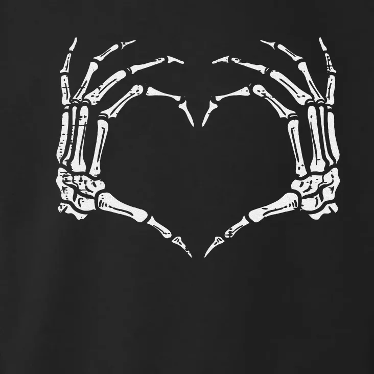 Skeleton Hands Heart Sign Retro Halloween Toddler Hoodie