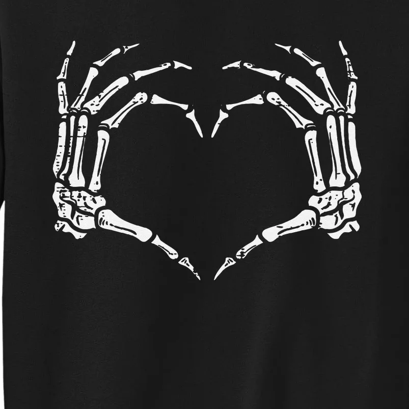 Skeleton Hands Heart Sign Retro Halloween Costume Sweatshirt