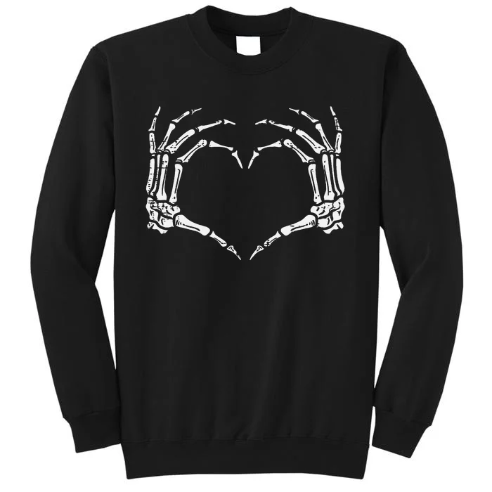 Skeleton Hands Heart Sign Retro Halloween Costume Sweatshirt