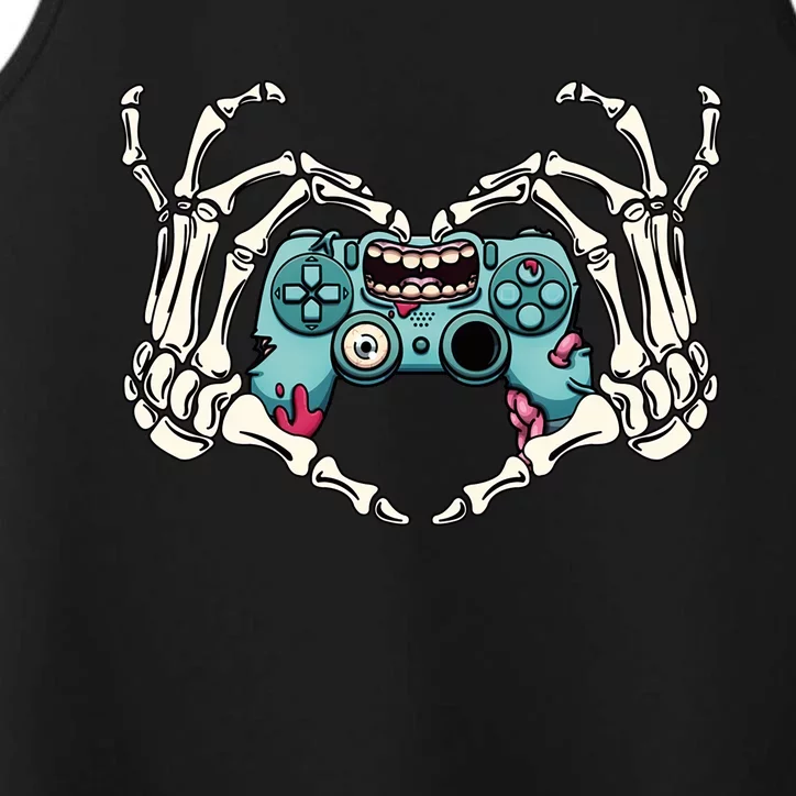 Skeleton Hand Heart Video Games Controller Costume Halloween Gift Performance Tank