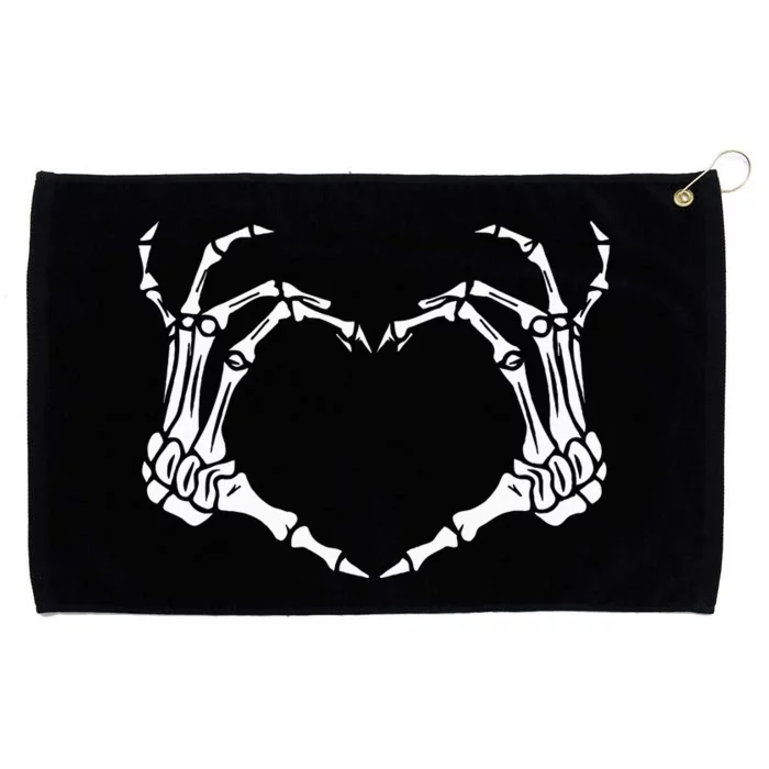 Skeleton Hand Heart Halloween Funny Bones Love Grommeted Golf Towel