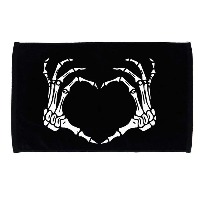 Skeleton Hands Heart Sign Shirts Retro Halloween Microfiber Hand Towel