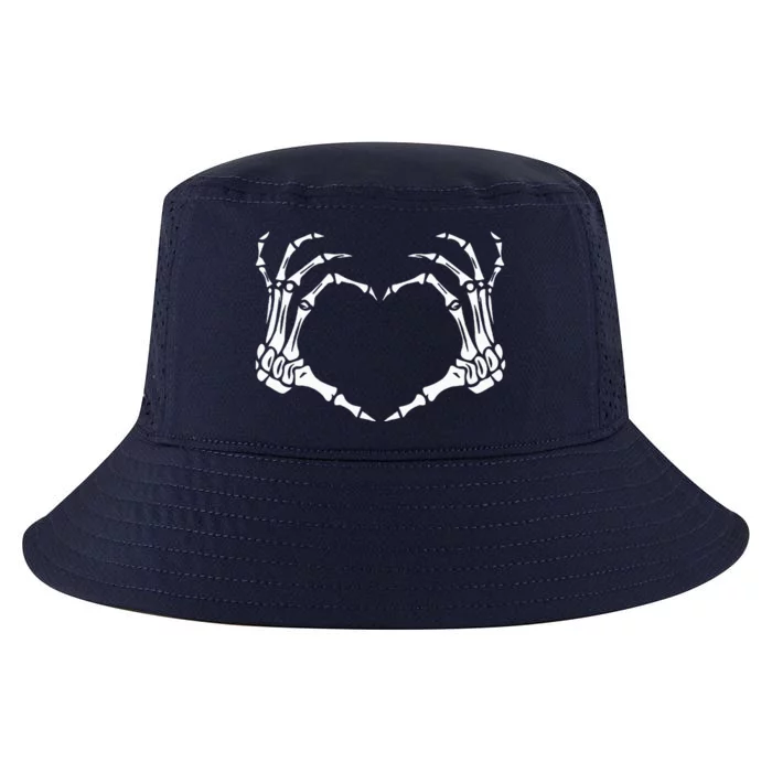 Skeleton Hands Heart Sign Shirts Retro Halloween Cool Comfort Performance Bucket Hat