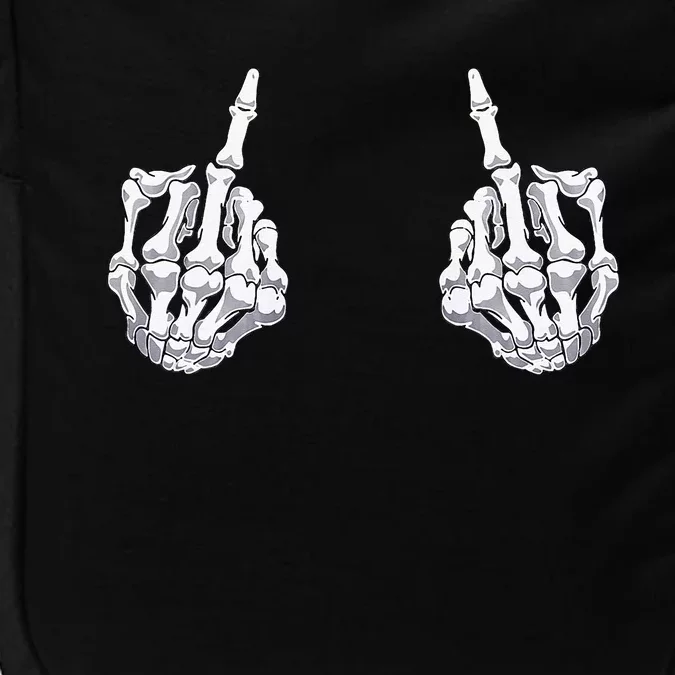 skeleton hand halloween bones middle finger skull Impact Tech Backpack