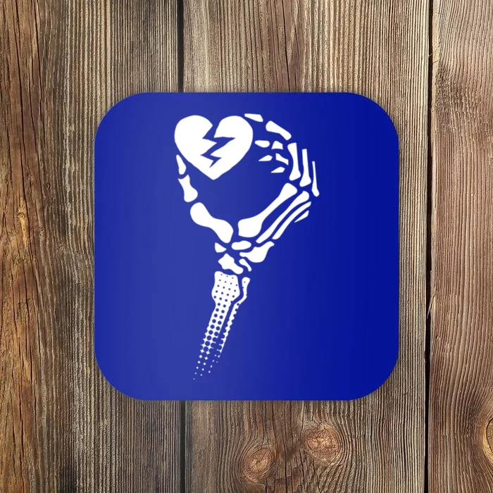 Skeleton Hand Holding Broken Heart Meaningful Gift Coaster