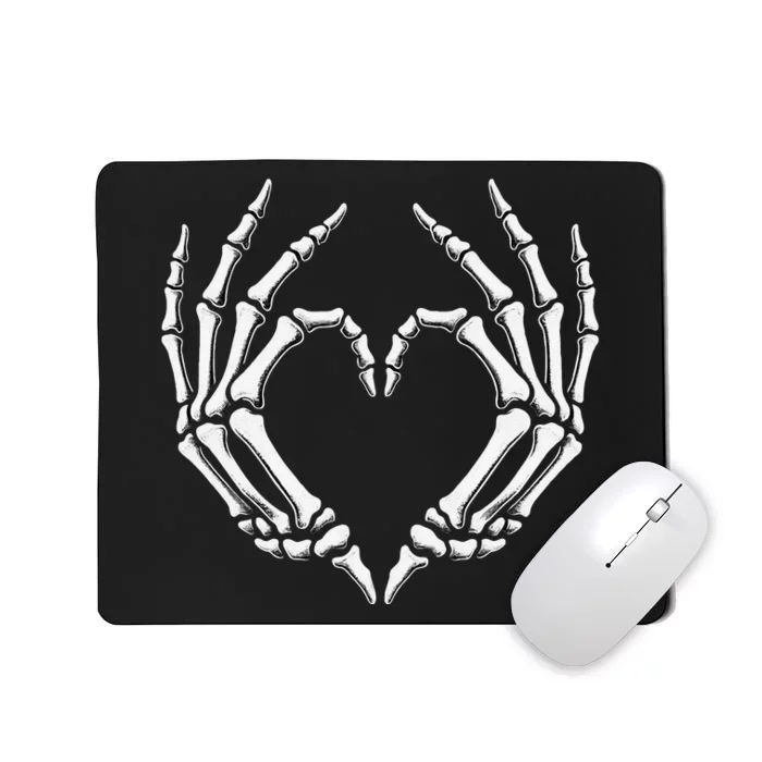 Skeleton Hands Heart Sign Retro Halloween Costume Women Girl Gift Mousepad