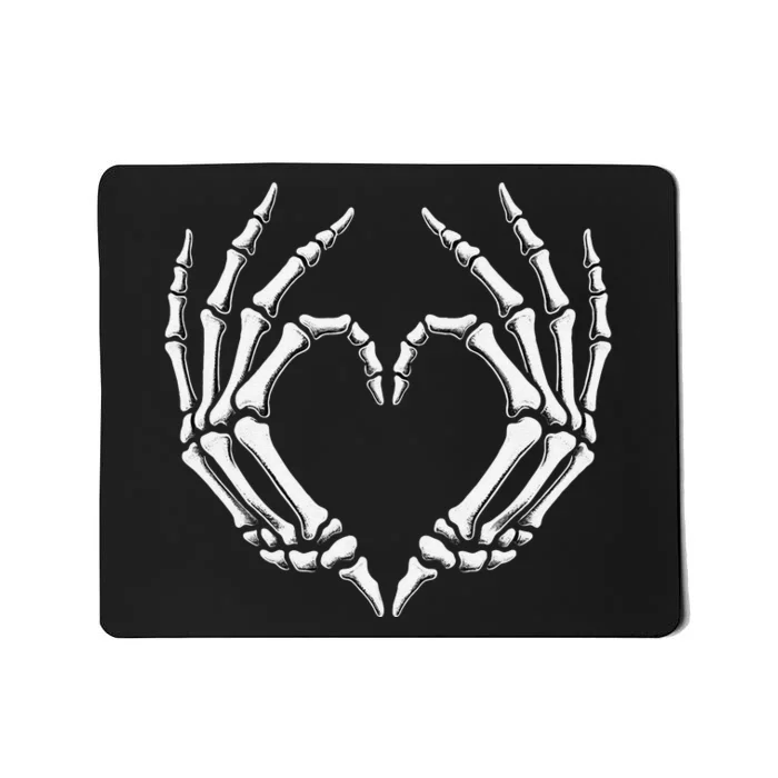 Skeleton Hands Heart Sign Retro Halloween Costume Women Girl Gift Mousepad