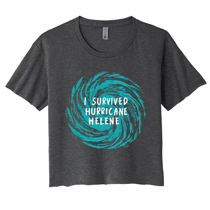 Survived Hurricane Helene 2024 Florida Women's Crop Top Tee