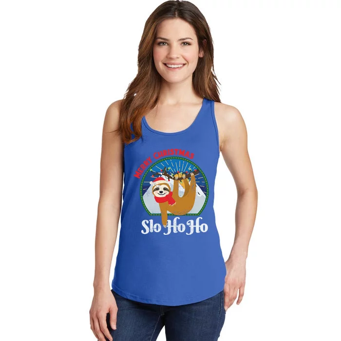 Slo Ho Ho Merry Christmas Sloth Christmas Team Gift Ladies Essential Tank