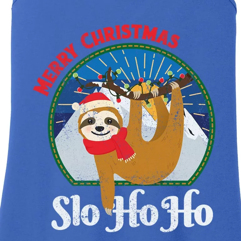 Slo Ho Ho Merry Christmas Sloth Christmas Team Gift Ladies Essential Tank