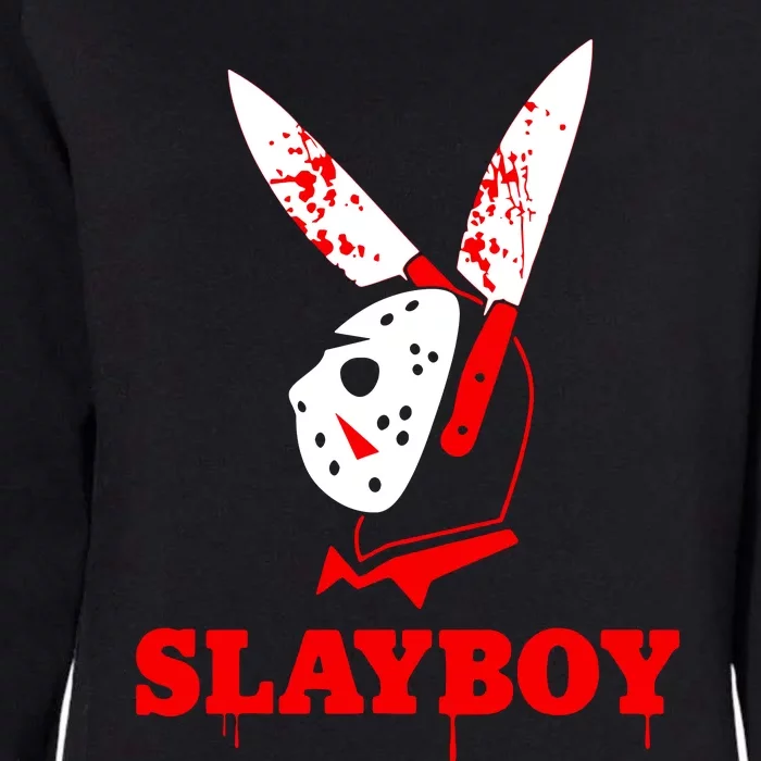 Scary Halloween Horror Slay Boy Hockey Mask Parody Womens California Wash Sweatshirt