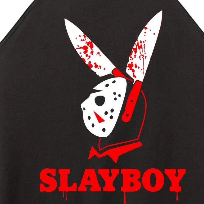 Scary Halloween Horror Slay Boy Hockey Mask Parody Women’s Perfect Tri Rocker Tank