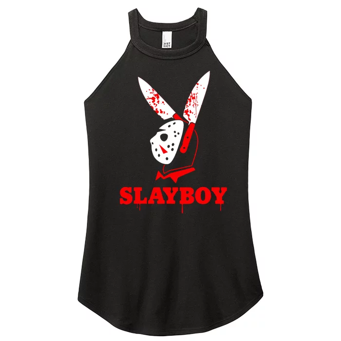 Scary Halloween Horror Slay Boy Hockey Mask Parody Women’s Perfect Tri Rocker Tank