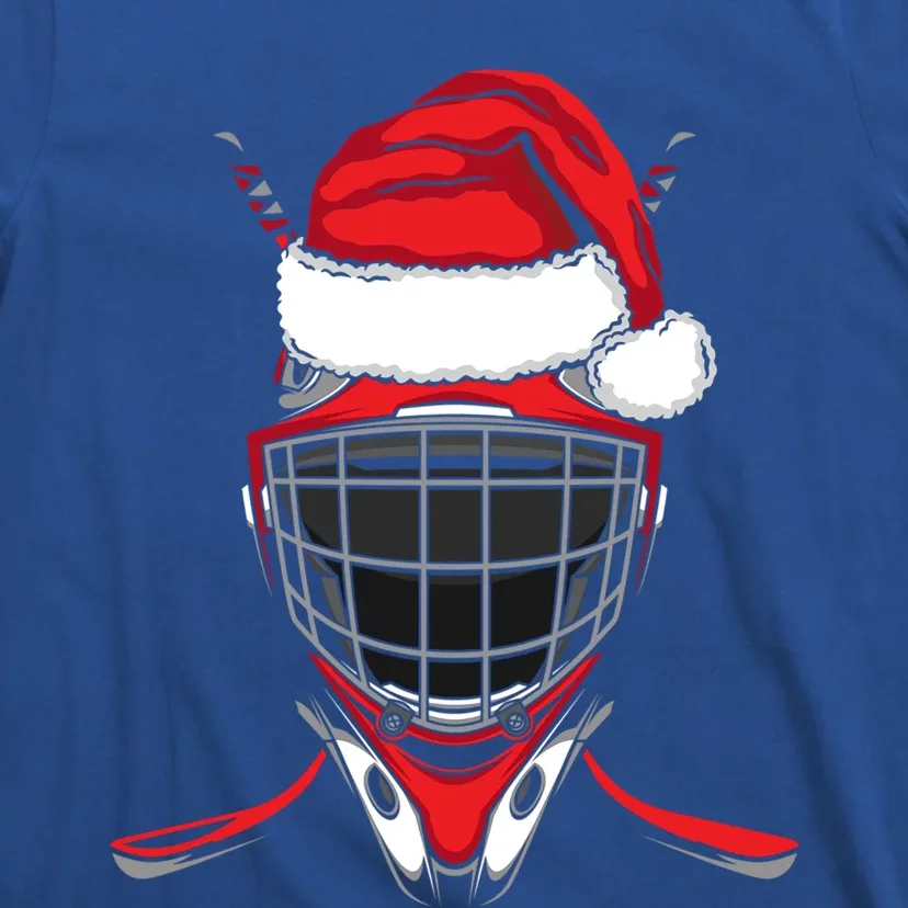 Santa Hat Hockey Sport Christmas Ice Hockey Player Great Gift T-Shirt