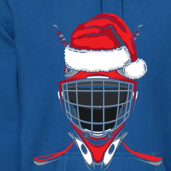 Santa Hat Hockey Sport Christmas Ice Hockey Player Great Gift Premium Hoodie