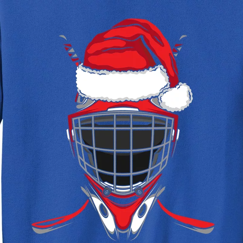 Santa Hat Hockey Sport Christmas Ice Hockey Player Great Gift Tall Sweatshirt