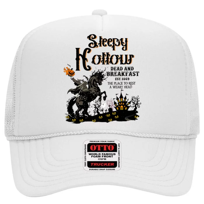 Sleepy Hollow Halloween High Crown Mesh Trucker Hat