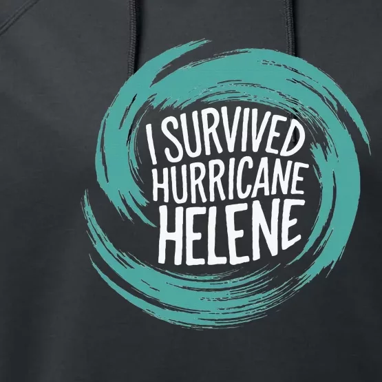 Survived Hurricane Helene Performance Fleece Hoodie