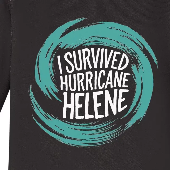 Survived Hurricane Helene Baby Long Sleeve Bodysuit