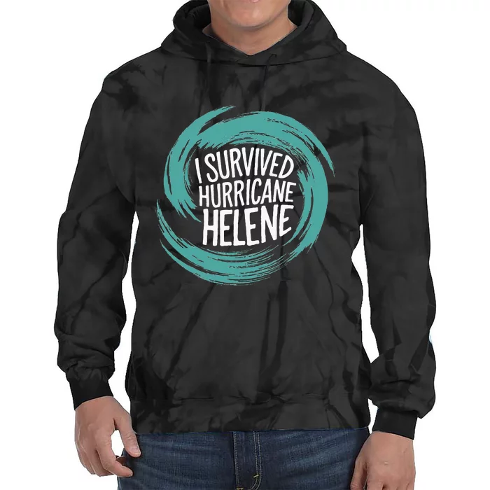 Survived Hurricane Helene Tie Dye Hoodie