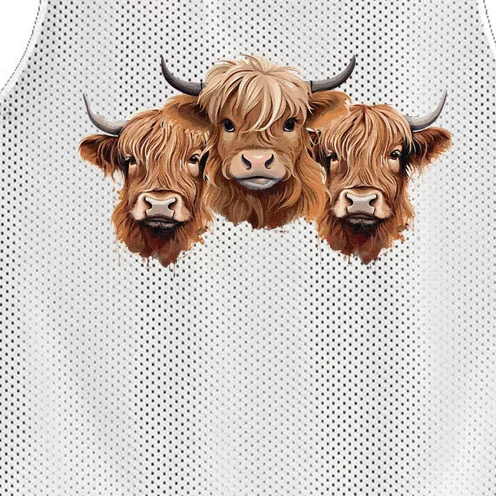 Scottish Hairy Highland Cows Apparel Coos Family Fun Mesh Reversible Basketball Jersey Tank